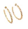 Aretes de Cobre al Mayoreo Aguja de Plata 925 Aretes Retro Anillo Francés en Forma de C Nicho Femenino Exagerado Aretes de Lujo Accesible Moda