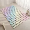 Tapete de drenaje cuadrado perforado para regadera, tapete antideslizante para pies de niños, tapete de piso de PVC específico para ducha de baño, resistente a la suciedad, separador de agua