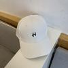 Boné feminino All-match Cap Ins bordado pequeno H protetor solar chapéu de beisebol nova moda casual primavera e verão