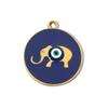 Colgante DIY de acero de titanio con ojos de elefante de palma para mujer, sol, abeja, tortuga, tornillo, joyería de acero inoxidable, collar colgante