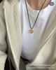 Estilo Ins Coreano Igual Corda Preta Trançada Colar Simples Estilo Preguiçoso Pingente de Coração Corrente para Clavícula Corrente para Suéter Ajustável