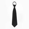 Estilo universitario de corbata negra estudiantes masculinos y femeninos 8CM cremallera perezosa sin perforaciones corbata de camisa decoración femenina ins Japonés JK