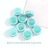 Color plateado claro con cuentas material para joyería DIY cuentas cerámicas sueltas obladas agujero recto accesorios para cadena de teléfono móvil venta al por mayor de cuentas cerámicas