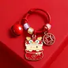 Dragón lindo año del dragón metal dragón etiqueta pequeña colgante Año Nuevo llavero de coche accesorios para bolso regalo pequeño para pareja venta al por mayor