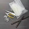 Ferramentas de tecelagem de Rattan ponta de agulha para corda de rattan faca de alavanca de aço inoxidável fecho de cremalheira fivela faca de alavanca faca de pegar luva conector de fio de aço
