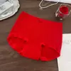 Calcinha Vermelha Feminina de Cintura Alta para o Ano de Nascimento, Sem Costura, Respirável, que Abraça o Quadril, Forro Antibacteriano, Tanga Feminina
