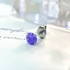 Claspe de Mariposa de Aleación de Titanio F136 Arete Redondo de Circonita Titanio G23 Rosca Interna de Titanio Stud para Labio Arete Joyería para Piercing