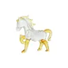 Decoração de Casa Zibo Vidro Animal Colorido Decoração de Carrossel Figura de Cavalo Artesanato de Cristal Ornamento Produto Transfronteiriço