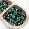 Contas Redondas de Vidro Florais Rachadas com Gelo Transparente, Contas de Vidro, Contas Soltas, Materiais para Miçangas Artesanais DIY, Acessórios para Joias de Pulseira Venda por Atacado