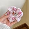 Versión Coreana Lindo Crema Dulce Niña Liga para el Cabello, Scrunchie de Lazo Estilo Mori, Cuerda para el Cabello de Cola de Caballo Sobredimensionada de Alta Gama