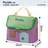 Etiquetas Bolso de Maquillaje Pequeño con Forma de Casa, Bolso de Almacenamiento Portátil de Gran Capacidad para Viaje, Bolso de Mano Elegante para Mujer, Bolsa de Viaje