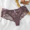 Fábrica Transfronteriza Ropa Interior de Encaje para Mujer Cintura Fina Sexy Briefs Ultradelgados Ropa Interior para Mujer Tanga Ligero Transpirable