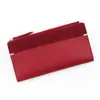 Cartera Larga de Mujer Cuero Color Sólido Cartera de Moda Billetera para Monedas Bolso de Mano Porta Tarjetas Bolsa de Almacenamiento