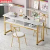 Mesas de manicura de moda en oferta: conjuntos de mesa y silla asequibles para manicura y extensión de pestañas, estilo japonés, lujo ligero, mesas de manicura dobles