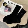 Calcetines de Media Pantorrilla para Mujer en Invierno, Calcetines Gruesos de Lana Cálidos, Bordado de Dibujos Animados, Versátiles Sin Costuras, Calcetines Largos de Cachemir al por Mayor