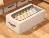 Caja de Zapatos de Algodón y Lino Transparente - Organizador de Almacenamiento Debajo de la Cama con Diseño a Prueba de Polvo