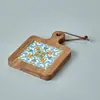 Posavasos de madera maciza estilo japonés personalizado, alfombrilla vintage para mesa de comedor en casa, alfombrilla para cazuela, alfombrilla para mesa de cocina resistente a altas temperaturas, posavasos