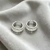 Brincos de Gelo Triturado Super Brilhantes Mais Vendidos na Amazon Transfronteiriços, Estilo de Luxo Leve, Brincos de Alta Qualidade, Argolas, Acessórios de Orelha, Envio Direto de Uma Peça