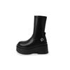 Botas Skinny Elásticas Botas Plataforma Aumentadoras de Altura para Mulheres Baixas mas Botas de Cano Alto Skinny Envolventes na Perna Botas de Cavaleiro Altas