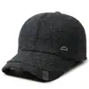 Chapéus de inverno para homens de meia-idade e idosos, chapéu de couro forrado com fleece quente para o papai, boné de beisebol espessado à prova de frio para o vovô