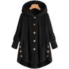 Amazon ebay2022 invierno Nueva Moda ropa de mujer Europeo y Americano botón top de felpa marca de moda irregular abrigo de color sólido