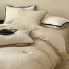 Conjunto de cama de quatro peças de inverno espesso de veludo de leite grau A, incluindo lençóis com elástico, fleece de coral e lençóis e capas de edredom espessos, quentes e forrados com fleece