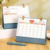Calendário de Mesa de Couro de Negócios de Alta Qualidade 2027, Ornamento Simples de Calendário de Mesa de Escritório, Conjunto em Caixa de Presente, Calendário de Mesa Personalizado do Ano do Carneiro