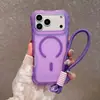 Suministro Exclusivo Transfronterizo Sudamericano de Funda Magnética Tres en Uno para Teléfono Ip18Promax con Textura de Piel Mate, Funda Anti-Caídas 17 con Correa de Mano