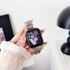 Para Apple Watch Cadena Metálica de Doble Corazón con Diamantes Cadena de Correa de Metal appleiwatch98SE7 Moda Mujeres
