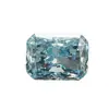Zircônia Azul Corte Flor de Gelo Zircônia Pedra Solta Fundo Pontiagudo Retangular Formato Especial Diamante Flash Multifacetado Usável Joias de Unha Acessórios Decorativos
