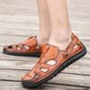 Sandálias plus size primavera 2025 sapatos de praia masculinos para atividades ao ar livre novas pantufas respiráveis transfronteiriças sapatos masculinos de verão meio sapatos