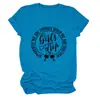 Aparentemente Somos Chicas Amazon Wish Sitio Independiente Camiseta Casual Versátil para Mujer Cuello Redondo Manga Corta