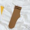 Calcetines holgados de terciopelo estilo japonés, versión coreana, a media pantorrilla, calcetines largos para mujer estilo Ins, color liso, calcetines de hielo modernos, versátiles