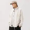 Jaqueta Masculina Primavera e Outono 2025 Novo Estilo Americano Cool Workwear Jaqueta de Voo Tendência Estilo Hong Kong Jaqueta de Baseball