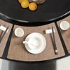 Mantel Individual Texturizado en Forma de Abanico, Nuevo Mantel Aislante de Calor Estilo Chino para Hotel, Mantel Redondo Impermeable de Cuero para Mesa de Comedor del Hogar