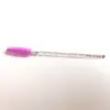 Cepillo de Pestañas de Varilla de Cristal Peine de Pestañas de Varilla Sólida Cepillo de Cejas Espiral Rizador de Pestañas Herramienta de Trasplante de Pestañas