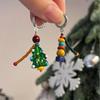 Nuevos Pendientes de Árbol de Navidad con Lazo Asimétrico para Otoño e Invierno, Pendientes de Copo de Nieve de Papá Noel Modernos y Dulces, Modernos