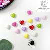 Directo de fábrica acrílico macarón corazón de amor 18 mm agujero recto accesorios de joyería DIY material de cuerda para pendientes