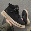 Otoño e Invierno Nuevas Botas Cortas Casuales de Trabajo de Suela Gruesa de Caña Alta para Hombre Moda Tendencia Botas Martin Antideslizantes Resistentes al Desgaste