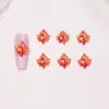 Accesorios populares transfronterizos para decoración de uñas de hoja de arce, pequeños accesorios de resina para manualidades DIY, aretes, pinzas para el cabello, decoraciones de uñas ponibles y pedrería
