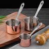 Taza de salsa de acero inoxidable 304 americana, plato para salsa de carne de restaurante occidental, salsa de tomate, taza para salsa con mango largo, cubo para salsa, taza para salsa