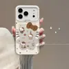 Adequado para capa de celular Apple 17 Pro Max, proteção total das bordas, luxo leve, novo modelo de iPhone 16, cachecol de folha de bordo, gatinho
