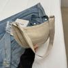 Nueva Bolsa de Lavar Plegable Tipo Bollo Coreana de Gama Alta de Color Sólido Bolso Cruzado Youjia Diseño de Nicho Bolso de Hombro Moderno para Mujer