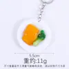 Chaveiro de Prato de Comida Simulada Pvc Miniatura Prato de Comida Simulado Cozinhar Brinquedo de Faz de Conta Restaurante Pequeno Presente