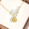 Tienda de Oro Mismo Estilo 24K Oro Brillante Margarita Girasol Collar Flor Cadena para Clavícula Moda Elegante Versátil Collar para Mujeres