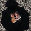 Amazon Ins Otoño e Invierno Nuevo Transfronterizo Europeo y Americano Holgado Hip-Hop Elegante para Hombre y Mujer Sudaderas con Cremallera y Capucha Estampadas