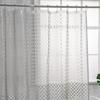 Cortina de ducha impermeable con patrón de círculos transparentes 3D, material EVA suave engrosado, multicolor opcional, cortina divisoria transparente para baño