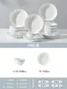 Conjunto de Pratos Cor Sob Esmalte Francês 2025 Conjunto de Louças Domésticas de Alto Valor Pratos, Tigelas e Hashis de Cerâmica Simples para Chá de Casa Nova