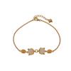Pulsera de plata de ley S925 bañada en oro con jaspe hetiano natural y personalidad retro de zorro, elegante pulsera para mujer