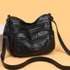 Nova bolsa feminina transfronteiriça, couro macio, grande capacidade, bolsa transversal para mães, multi-bolsos, bolsa de ombro feminina prática
